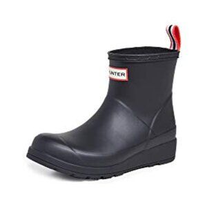 Hunter Original Women's Play Short Waterproof Rain Boots (Black, US Size 10)